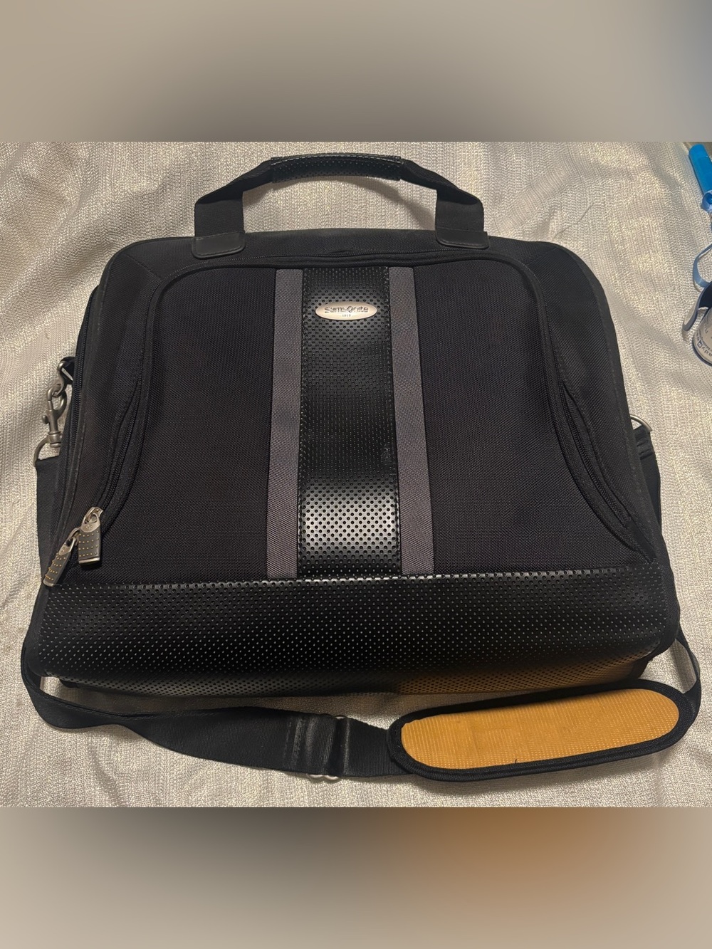 Samsonite 1990 Black and Gray 15” Laptop Briefcase Shoulder Bag